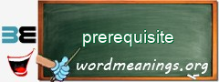 WordMeaning blackboard for prerequisite